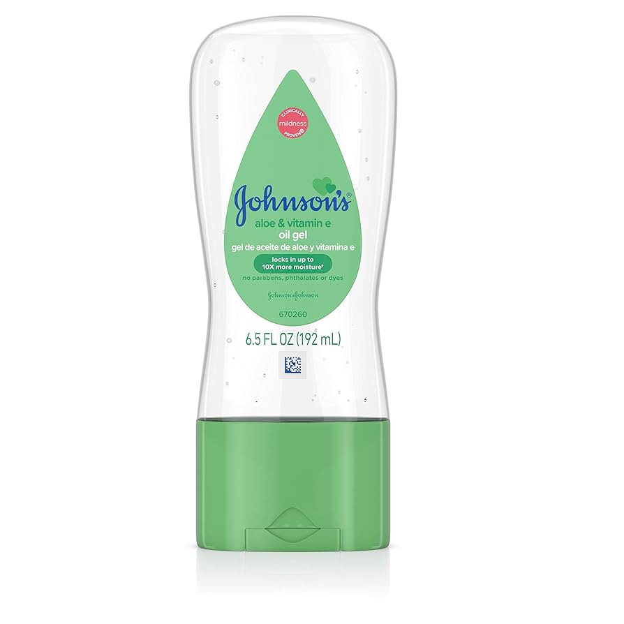 Johnson's Baby Oil Gel with Aloe Vera & Vitamin E, Hypoallergenic Baby Skin Care, 6.5 fl. oz | Amazon (US)