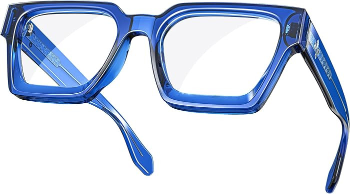 VISOONE Blue Light Blocking Glasses with TR90 Rectangle Frame and Chic Preppy Look for Women Men ... | Amazon (US)