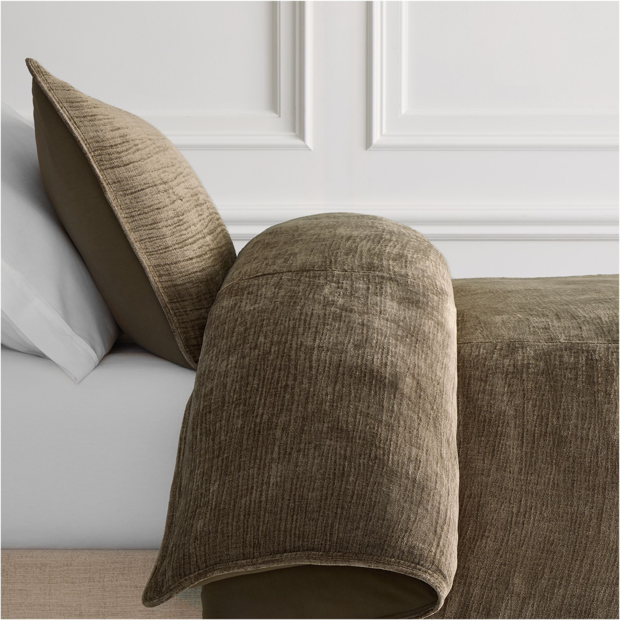 Chenille Duvet Cover, King/Cal. King, Cognac | West Elm (US)