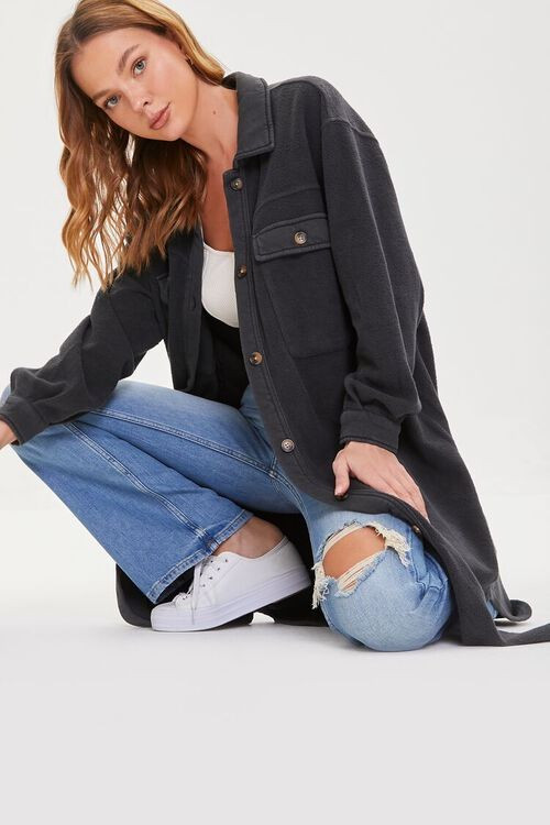 Longline Dolphin-Hem Shacket | Forever 21 (US)