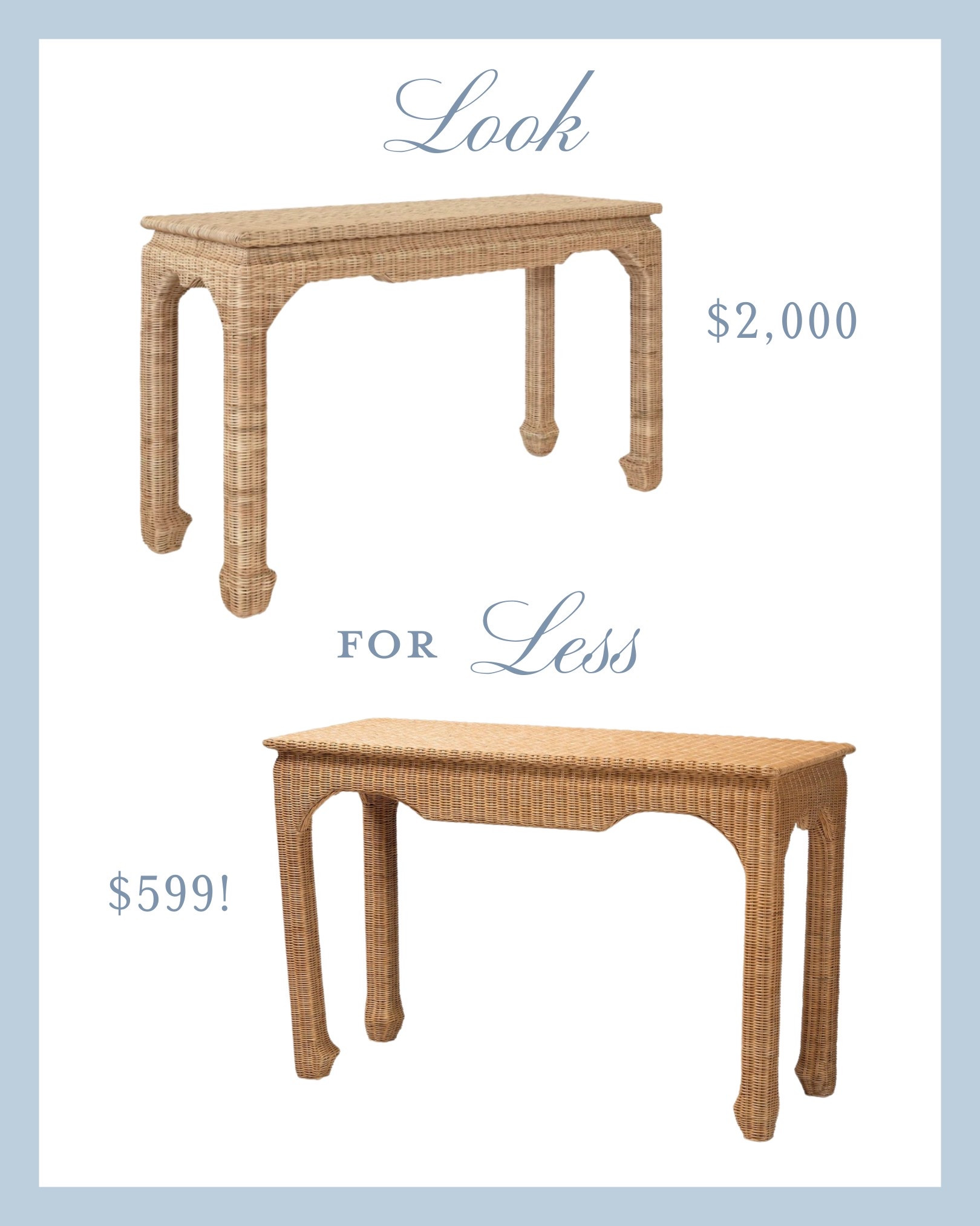 High end ming console table look alike for a fraction of the price!!🤩

Home Decor, Rattan, Dupe, Coastal 

#LTKHome