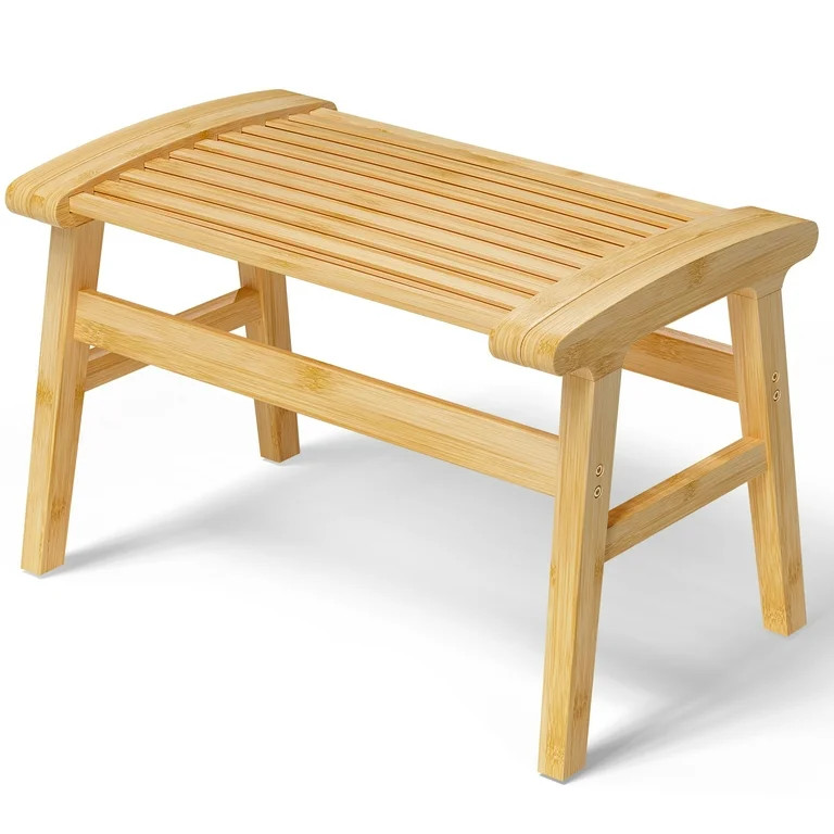Bambloom Bamboo Shower Bench,Nonslip Shower Chair with Soft Surface,350 lbs Capacity | Walmart (US)