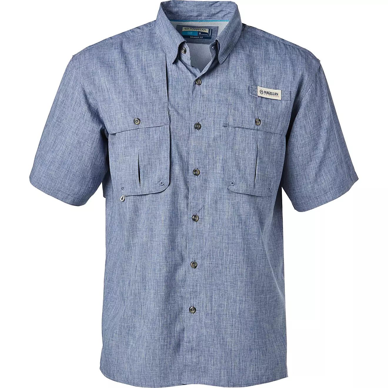 Magellan Outdoors Men's Aransas Pass Heather Short Sleeve Fishing Shirt | Academy Sports + Outdoors