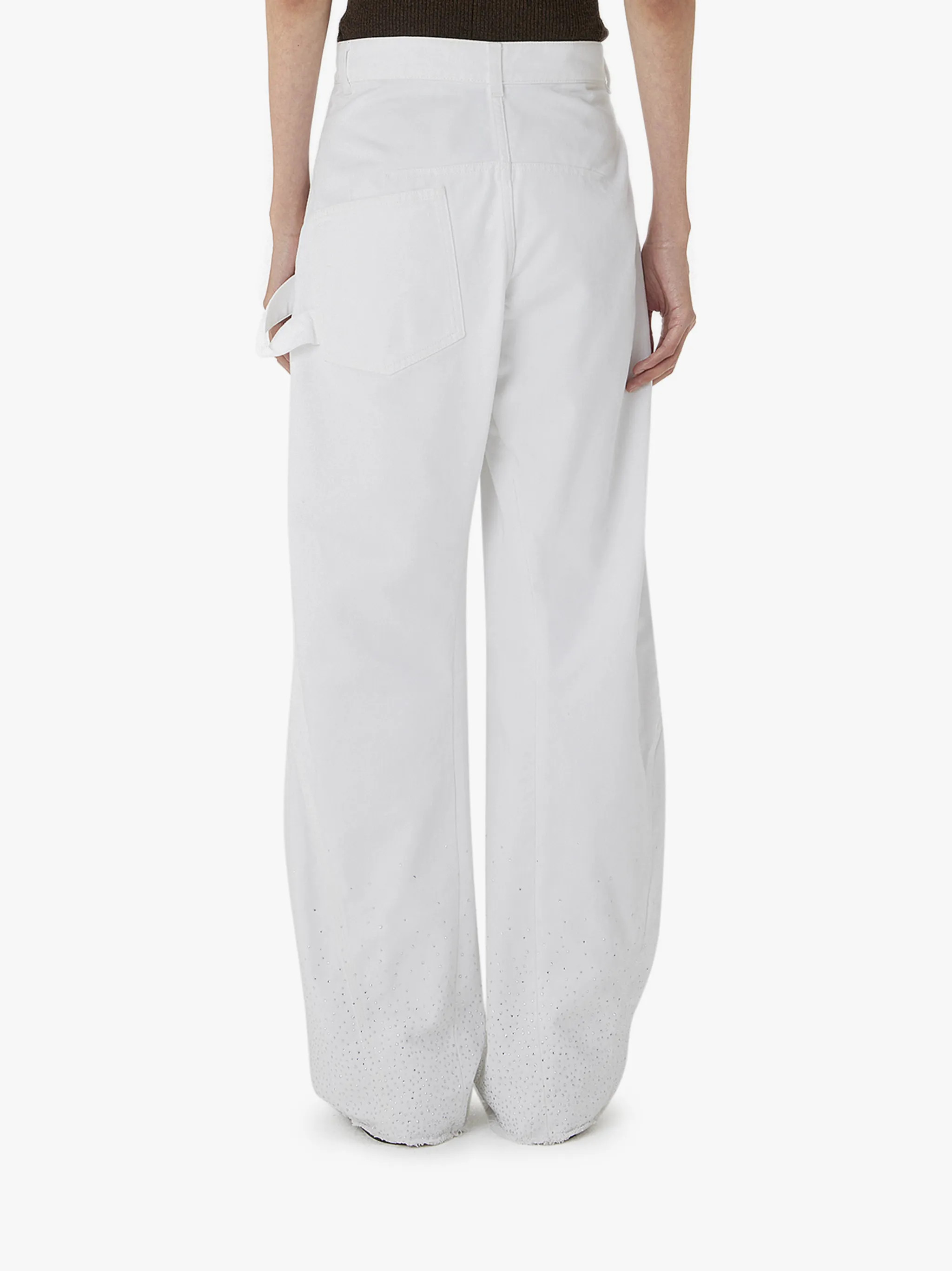 CRYSTAL HEM TWISTED JEANS | JW Anderson