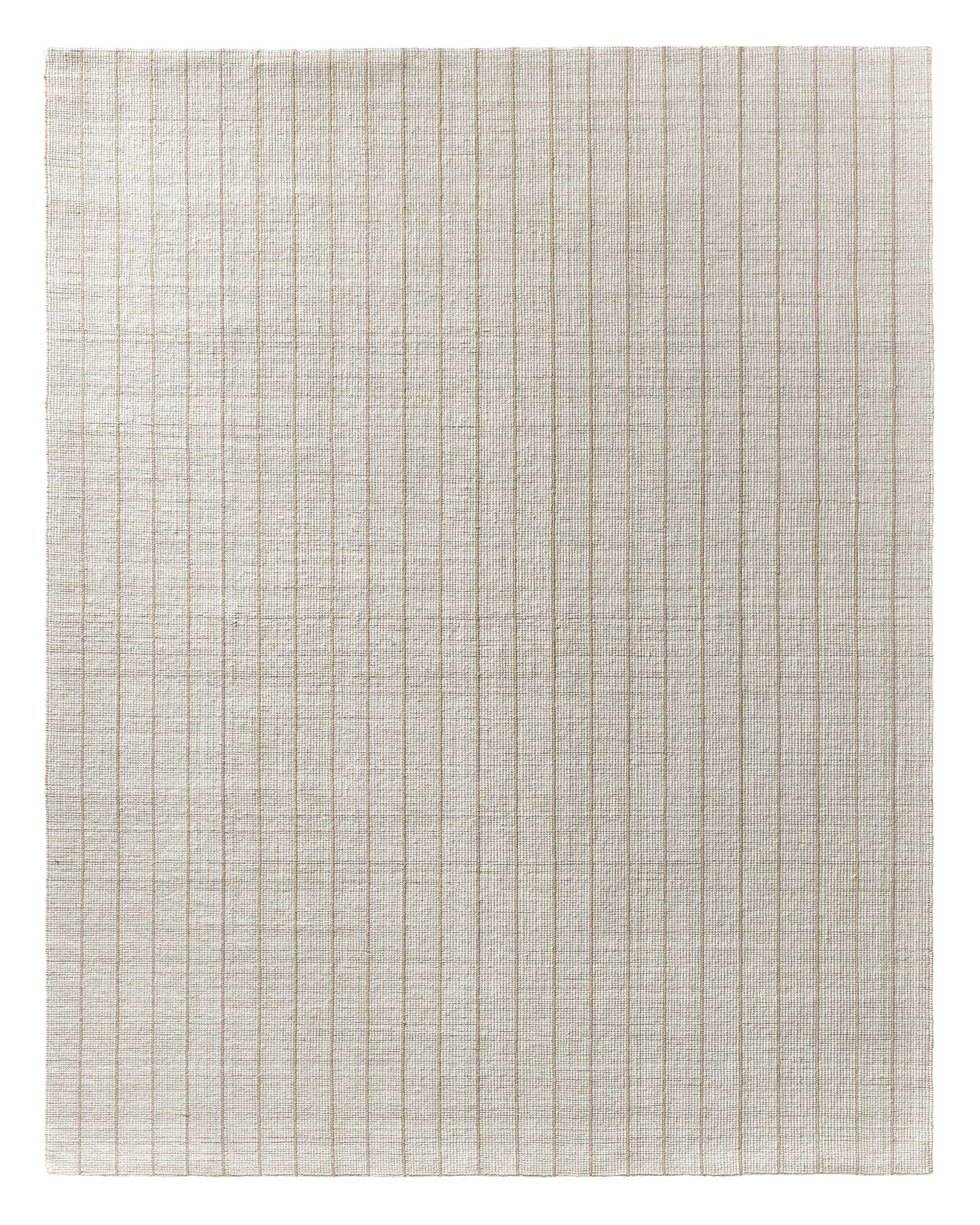 Fiorini Handmade Striped Ivory and Tan Area Rug | Wayfair North America