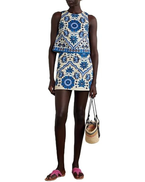 ksotutm Sexy 2 Piece Skirt Set Floral Sleeveless Top and Mini Skirt Summer Vacation Going Out Boh... | Amazon (US)