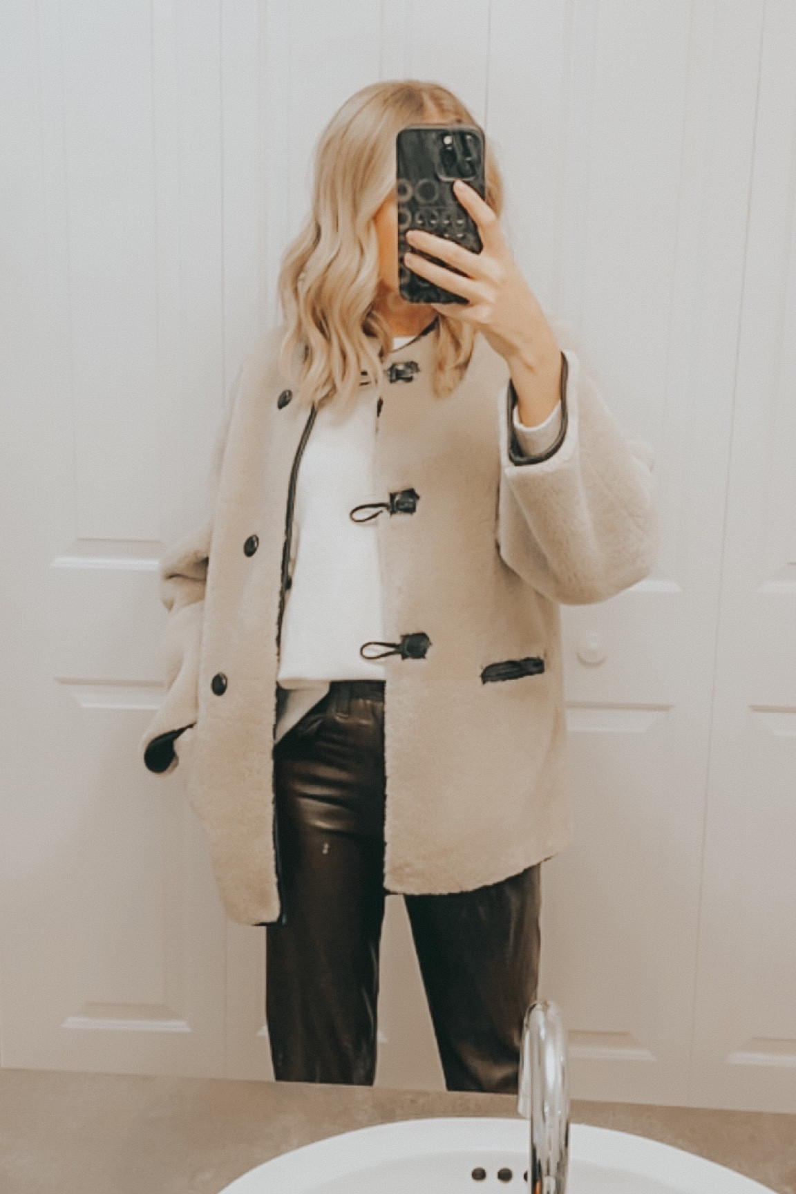 Thanksgiving outfit 
Holiday party outfits 
Holiday outfits 
Christmas 
Mango fur jacket 
Leather pants 
Brown leather 



#LTKfindsunder100 #LTKHoliday #LTKCyberWeek