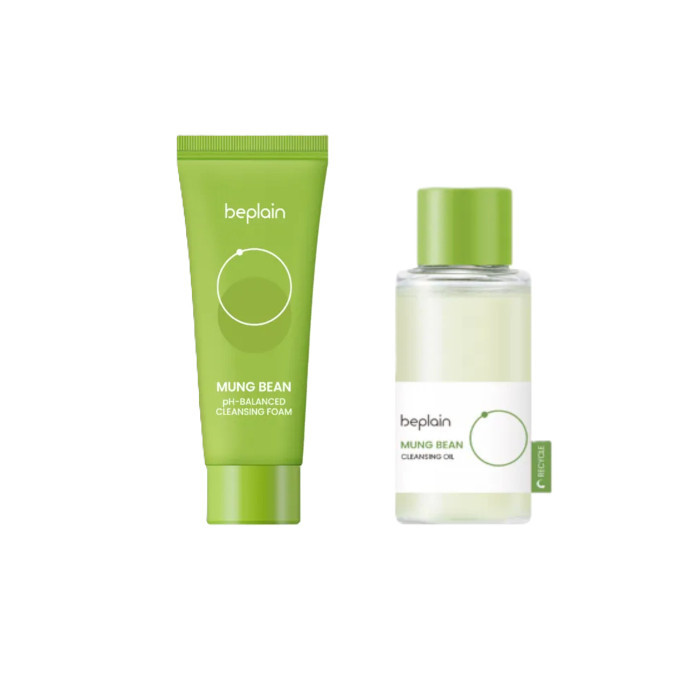 beplain - Mung Bean Cleansing Oil + Cleansing Foam Travel Set | Stylevana