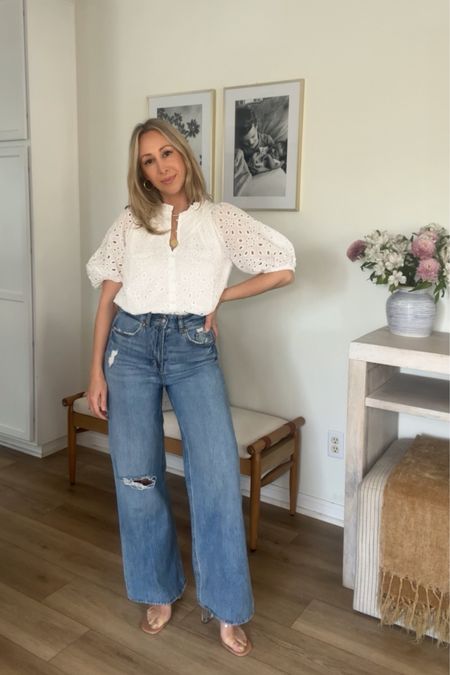 You found the prettiest eyelet top for Spring | Spring date night outfit | Easter outfit | going out top

#LTKover40 #LTKmidsize #LTKfindsunder50