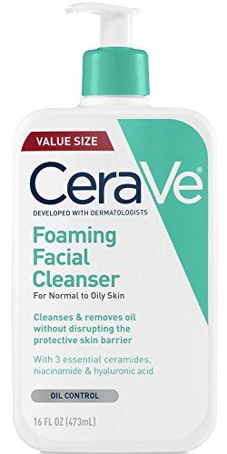 CeraVe Foaming Facial Cleanser | 16 Fl. Oz | Daily Face Wash for Oily Skin | Fragrance Free | Amazon (US)
