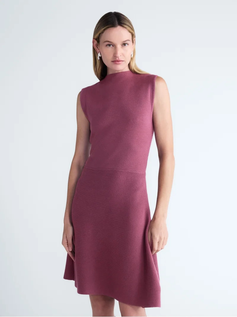 Scoop Women’s and Women's Plus Sleeveless Mock Neck Mini Dress, Sizes XS-4X | Walmart (US)