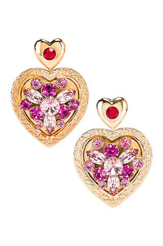 Swarovski Crystal Heart Earrings | FWRD 