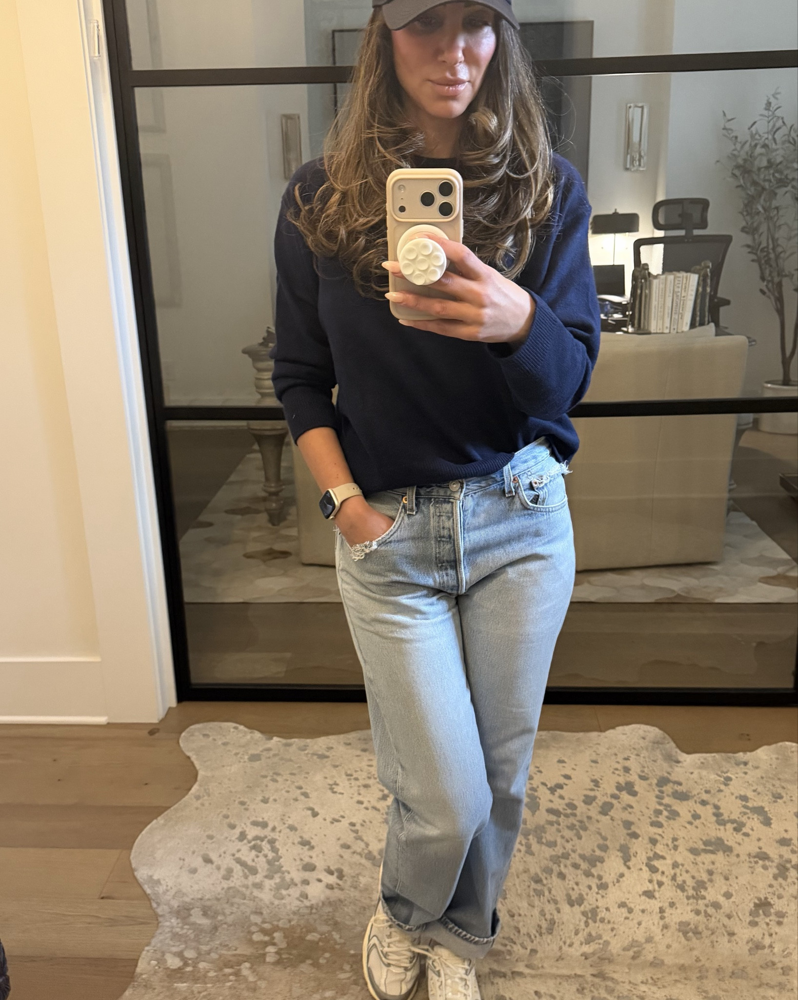 Nothing like vintage jeans , cute crew sweater and sneakers , throw on a hat and you have the best fit 

#LTKSeasonal #LTKOver40 #LTKStyleTip