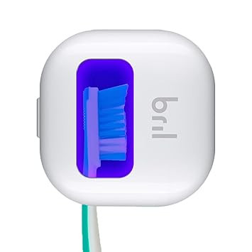 Bril UV-C Toothbrush Sanitizer, Portable Cleaner, Travel Cover, Magnetic Holder, and Rechargeable... | Amazon (US)