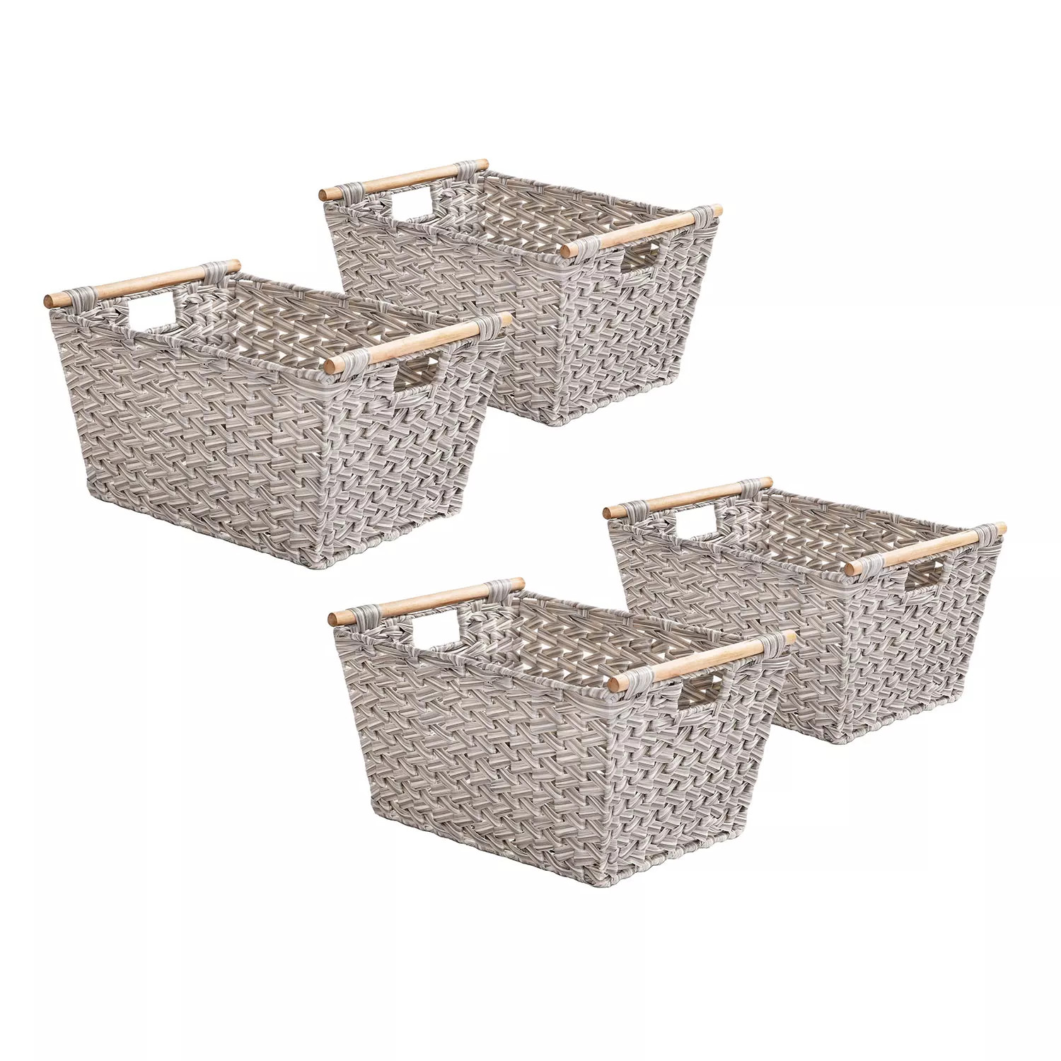 Member's Mark Decorative Handwoven Storage Baskets, 17.25” L x 13” W x 9.65" H (Set of 4) | Sam's Club