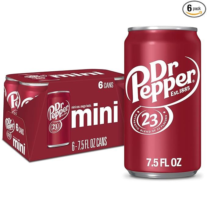 DR PEPPER - MINI CANS, 7.5 OZ, 6 PK | Amazon (US)