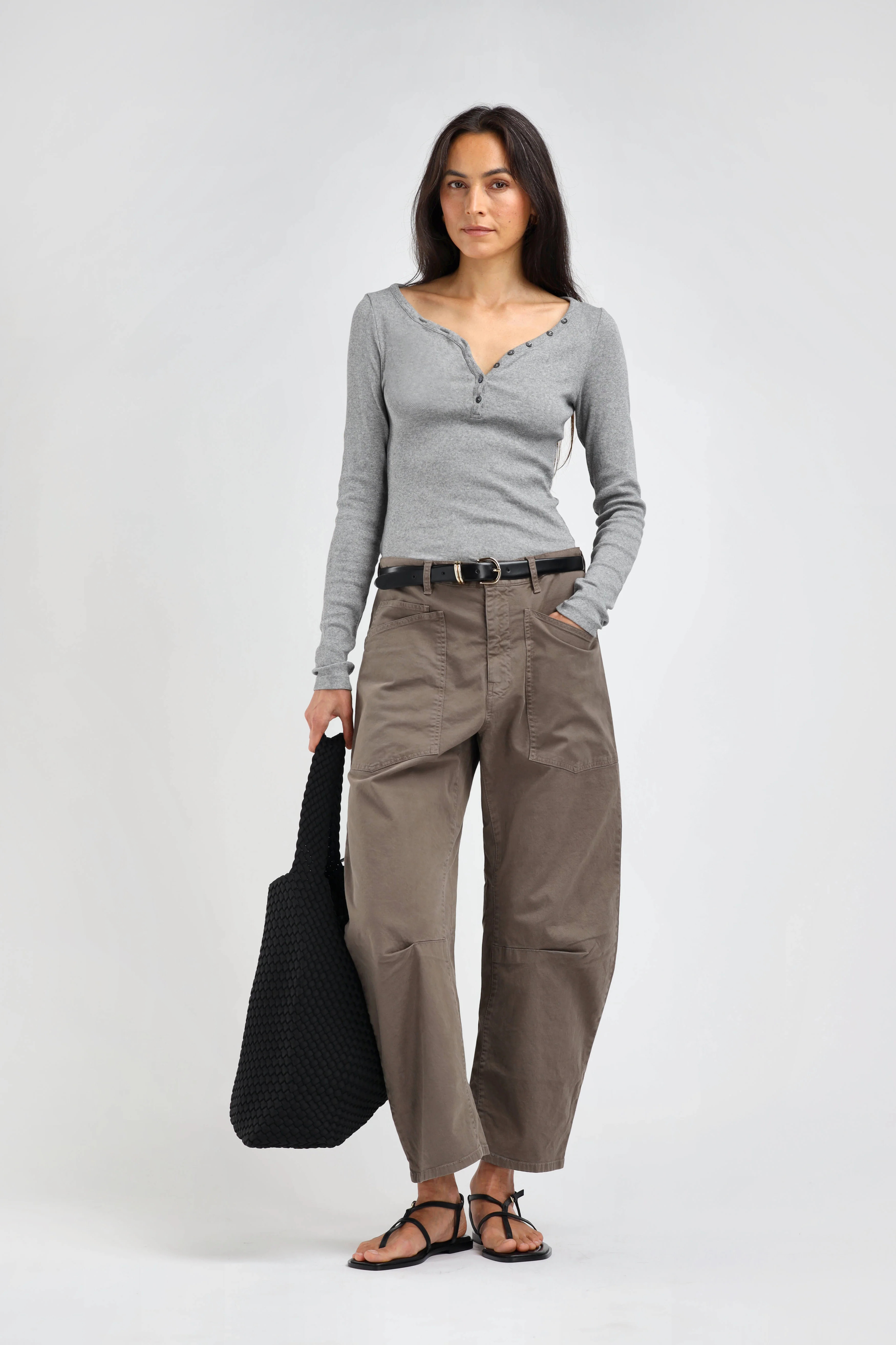 Longsleeve Greta in Grau Melange | ANITA HASS