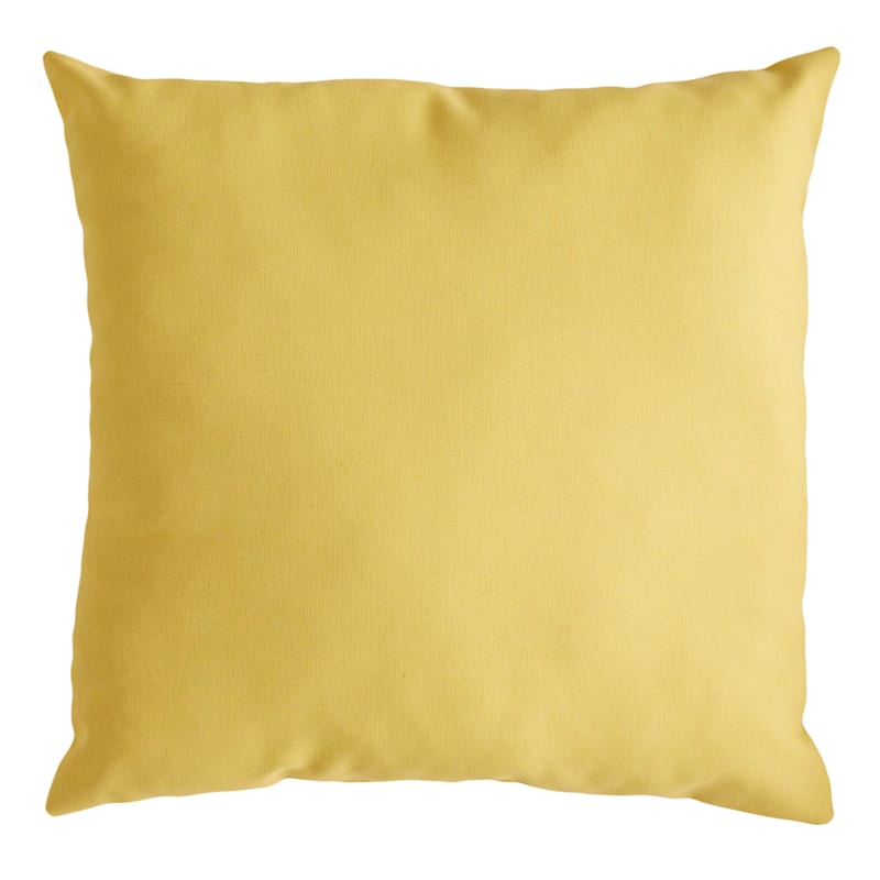 Butter Yellow Canvas Oversized Outdoor Pillow, 20" | At Home