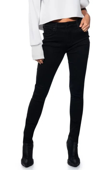 FLEX FIT EXTREME STRETCH HIGH WAISTED SKINNY JEANS in BLACK | AKIRA