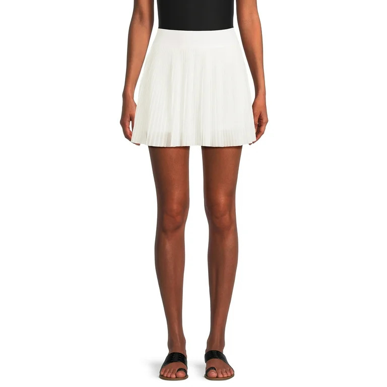 No Boundaries Juniors Pleated Mesh Skort, Sizes XS-XXXL | Walmart (US)