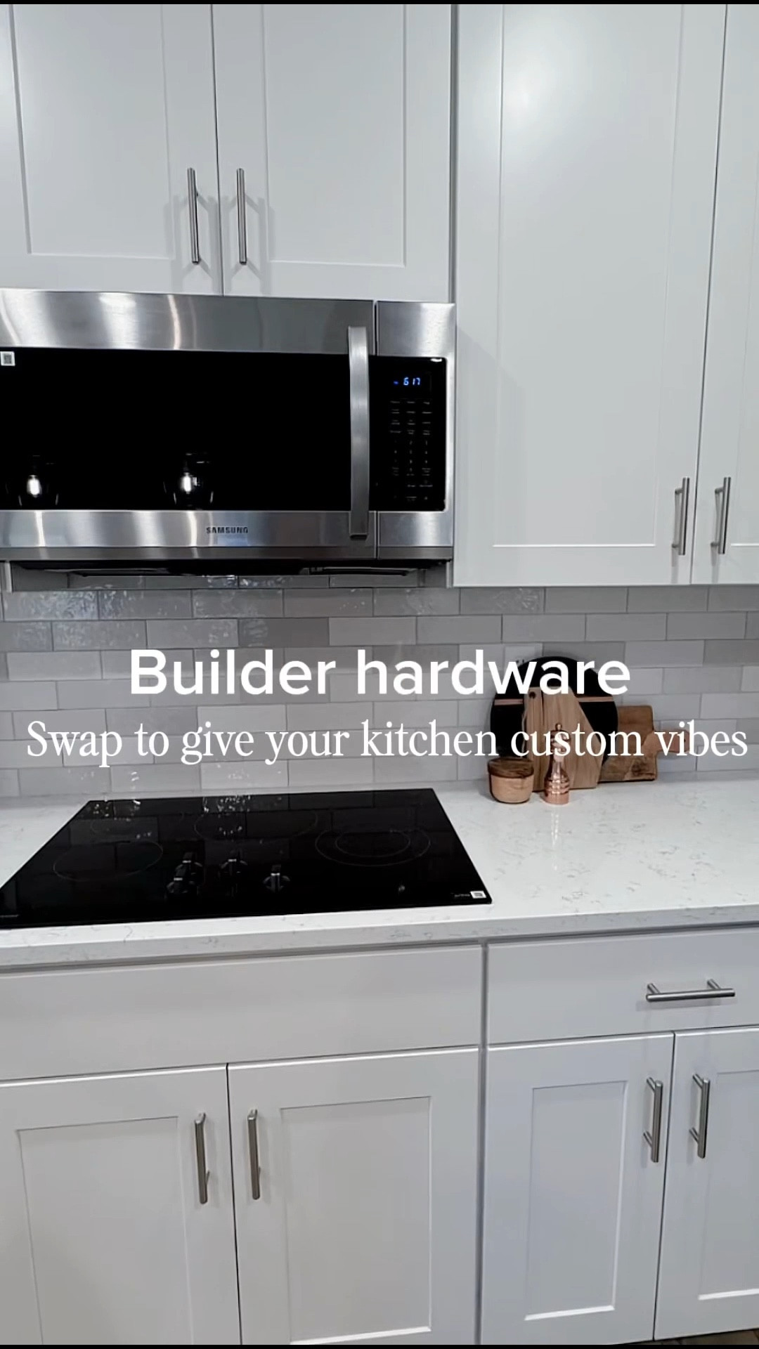 Builder-grade cabinets? Same.
But this one hardware swap upgraded them instantly.

I swapped out my very popular builder pulls for these Crate & Barrel ones, and the best part? No new holes needed.
If you have the common 4” builder hardware, these are designed with a circular base that covers the old holes perfectly — so it’s a straight swap, no patching, no stress.

I went with gold, but they also come in silver.
Such an easy way to make cabinets feel custom without a full remodel.

Everything is linked on my LTK.

silver Hardware #KitchenUpgrade 

#LTKHome