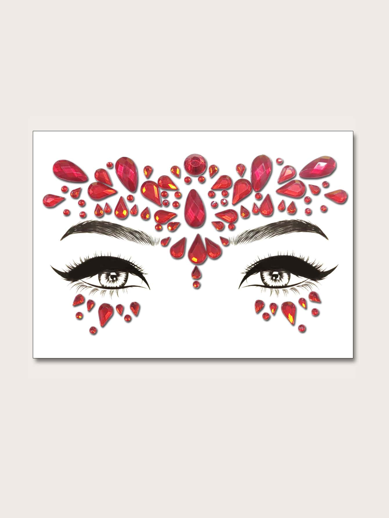 1sheet Rhinestone Eye Tattoo Sticker | SHEIN