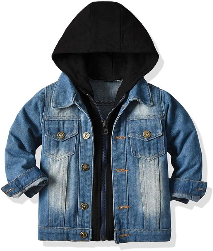 Baby Boys Girls Denim Jacket Kids Toddler Button Down Jeans Jacket Top Coat Outerwear | Amazon (US)