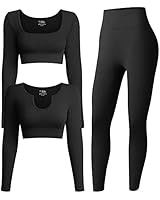 Toplook Women Seamless Workout Outfits Athletic Set Leggings + Long Sleeve Top | Amazon (US)