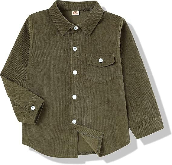 Toddler Boy Clothes Button Down Shirt Long Sleeve Boy Fall Outfits | Amazon (US)