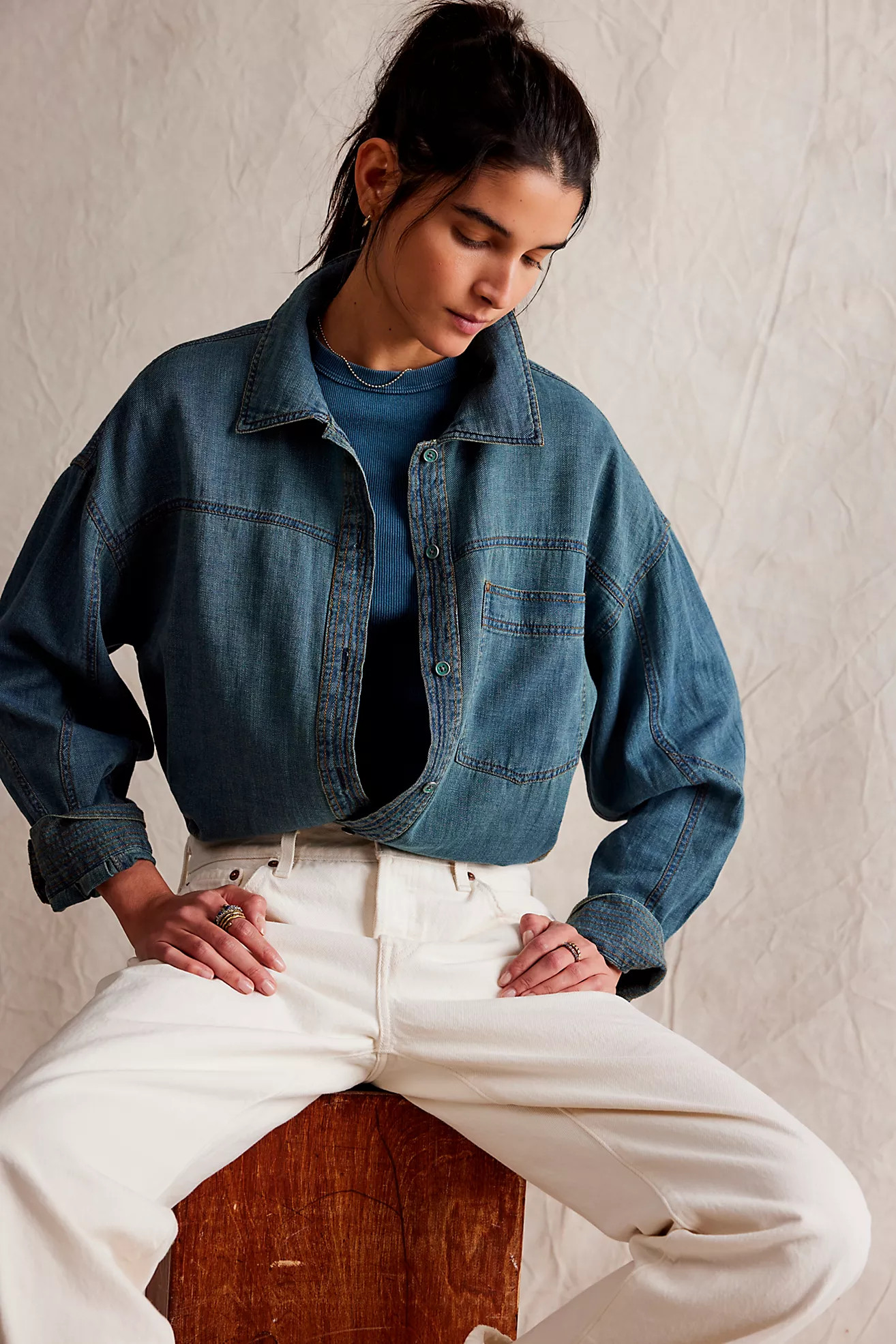 We The Free Pajama Denim Shirt | Free People (Global - UK&FR Excluded)