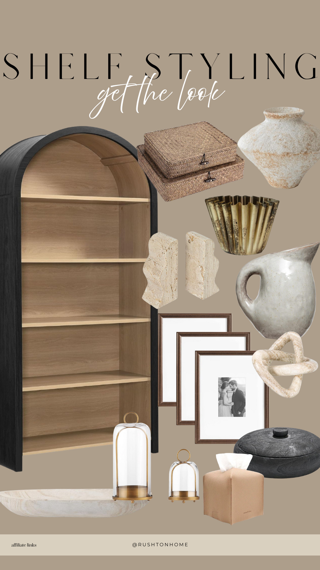 Shelf Styling Get the Look – Amazon, amazon shelf styling pieces, shelf decor finds amazon, modern shelf styling amazon, get the look shelf styling amazon, neutral shelf accents amazon, natural textures shelf decor amazon, mood board 

 #LTKHome #LTKStyleTip