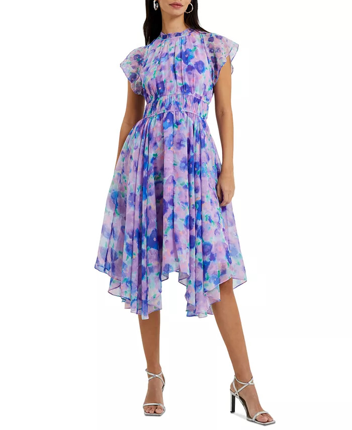 Women's Gretha Printed Crinkle A-Line Dress | Macys (US)