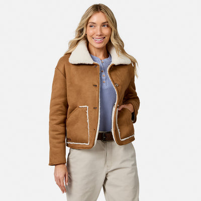 Women's Faux-Suede Shearling Reversible Jacket | Free Country