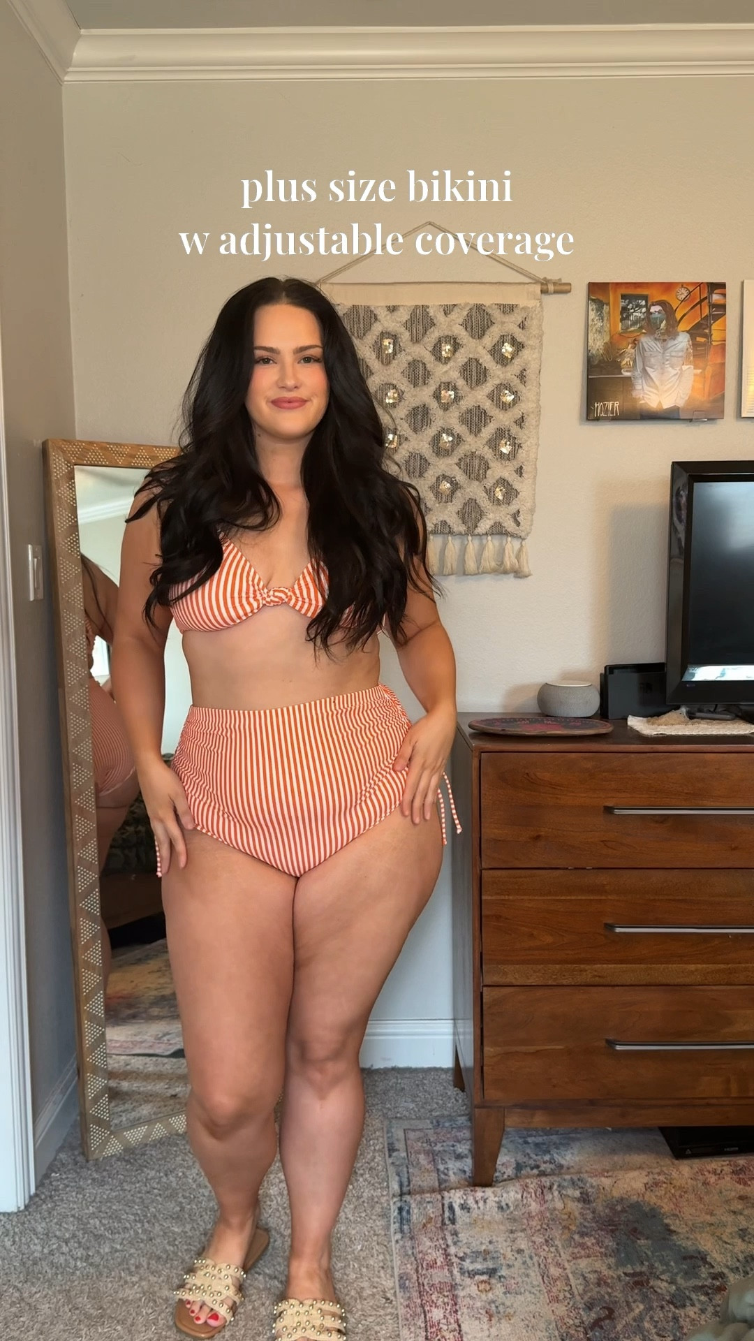 Wearing size 1 in top and bottoms! Love that you can adjust how high cut the bottoms are, which means the back goes from full coverage to cheeky! 🍑

#LTKMidsize #LTKPlusSize #LTKSwim