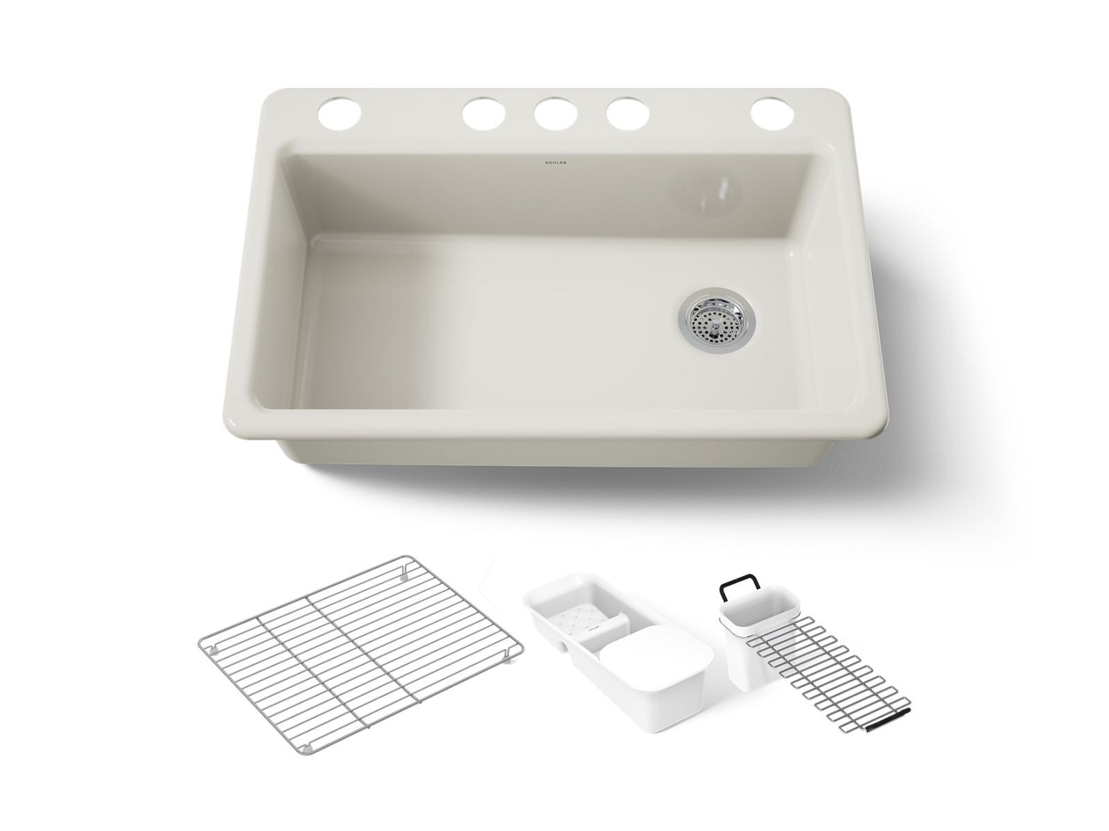 Riverby 33" undermount single-bowl workstation kitchen sink | Kohler