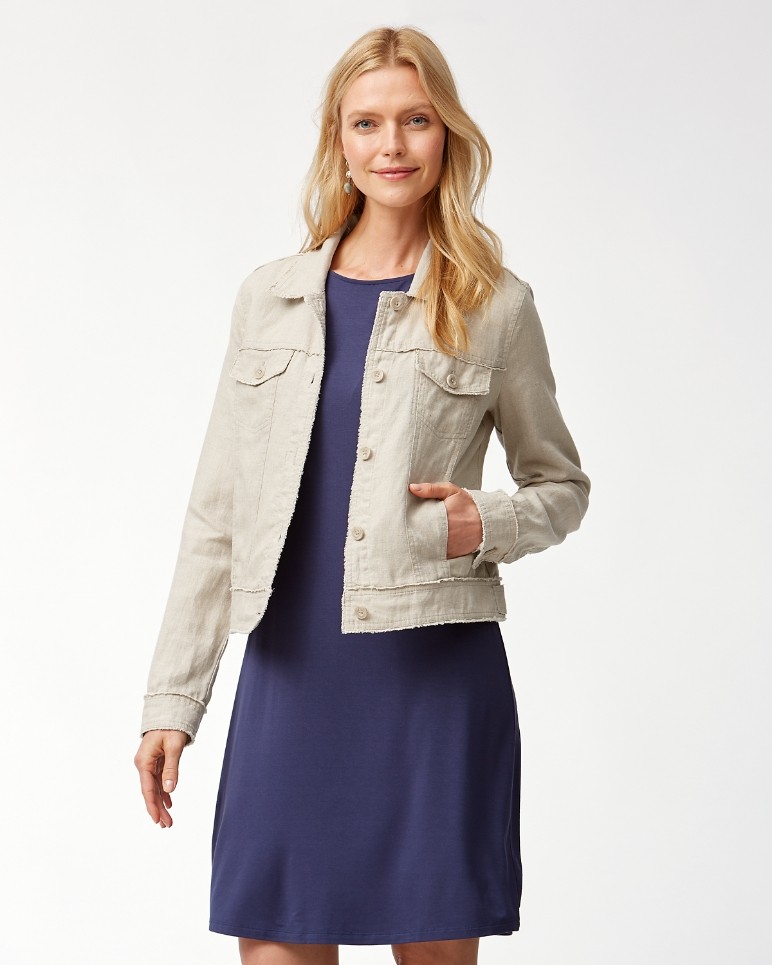 Two Palms Linen Raw-Edge Jacket | Tommy Bahama