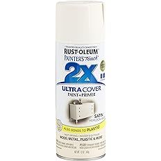 Rust-Oleum 249076 Painter's Touch 2X Ultra Cover Spray Paint, 12 oz, Satin Heirloom White | Amazon (US)