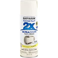 Rust-Oleum 249076 Painter's Touch 2X Ultra Cover Spray Paint, 12 oz, Satin Heirloom White | Amazon (US)