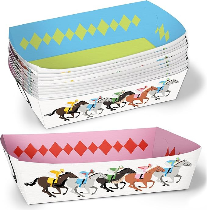 Big Dot of Happiness Derby Horse Race Food Trays, Disposable Food Boats for Kentucky Horse Racing... | Amazon (US)