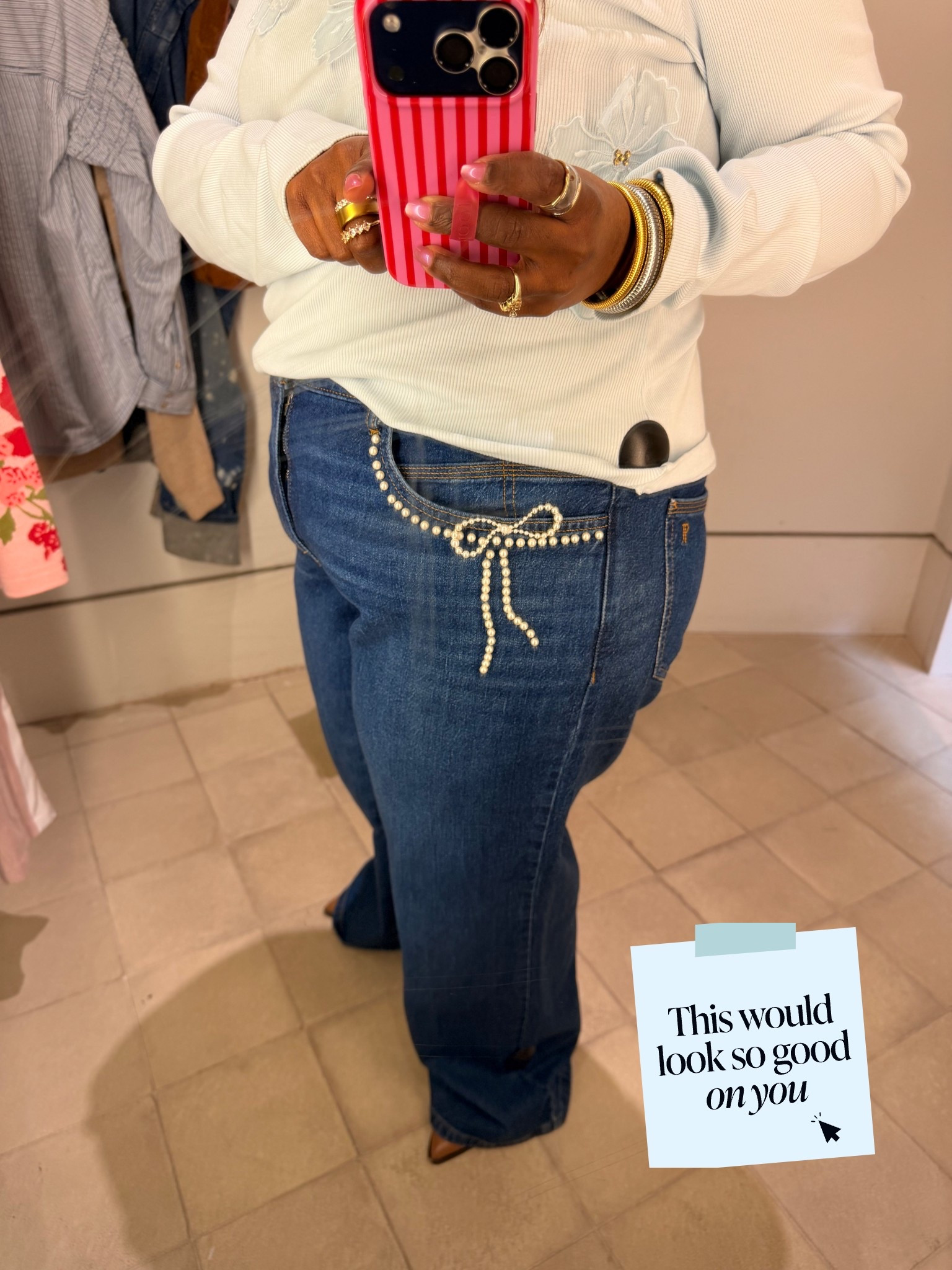 These Pilcro dark denim jeans with the pearl trim are so fun around the pockets. The perfect little detail!! 😍 

#LTKMidsize #LTKootd #LTKValentine