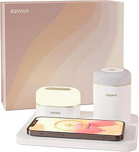 EZVALO Birthday Gifts for Women, 3 in 1 Charger Station with Wireless Phone Charger, LED Night Li... | Amazon (US)