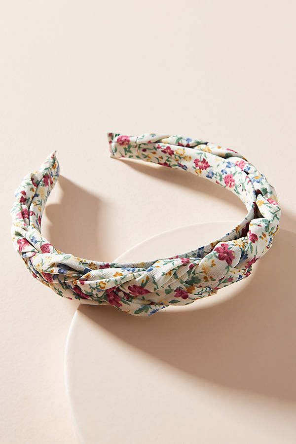 Elspeth Braided Floral Headband By Anthropologie in White | Anthropologie (US)