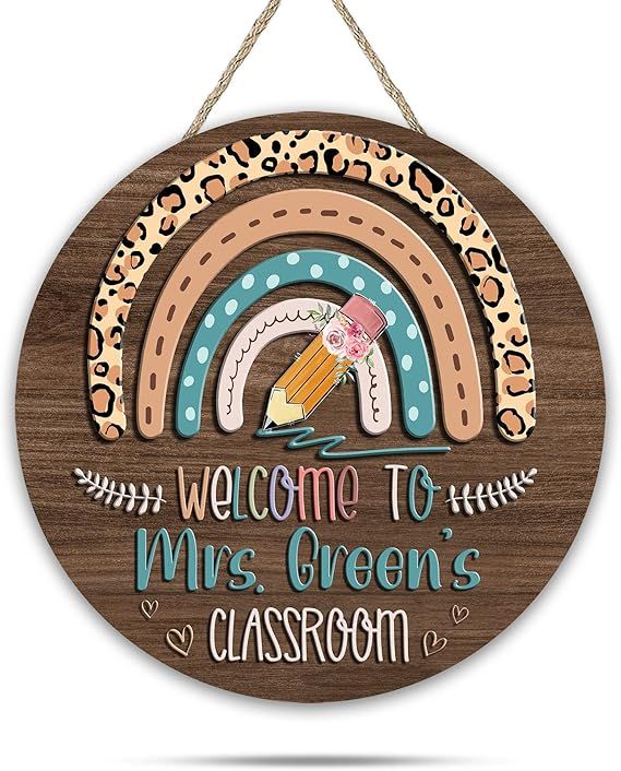 Teacher Appreciation Gifts, Personalized Teacher Signs for Classroom,Teacher Door Signs, Teacher ... | Amazon (US)