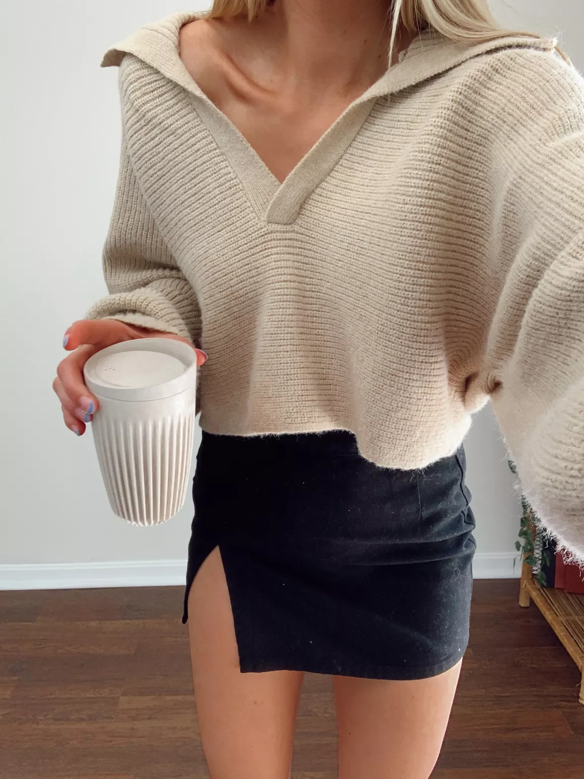 Tiara Cropped Sweater Beige curated on LTK