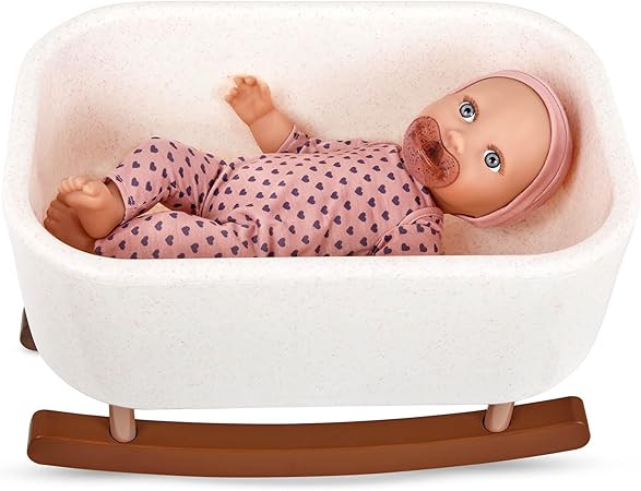 LullaBaby – Rocking Cradle Accessory – 14-inch Realistic Baby Doll – Fair Skin Tone & Gray ... | Amazon (US)