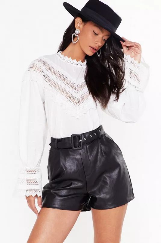 Faux Leather High Waisted Shorts | NastyGal (UK, IE)