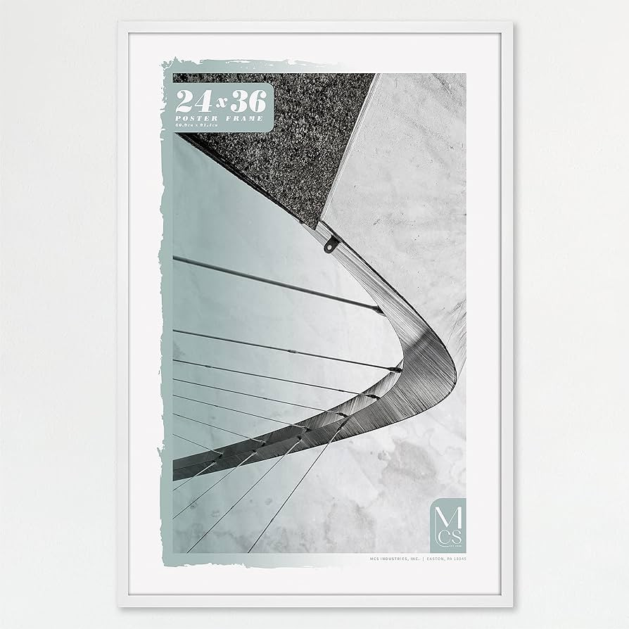 MCS Gallery Foundation Poster Frame, White, 24 x 36 in | Amazon (US)