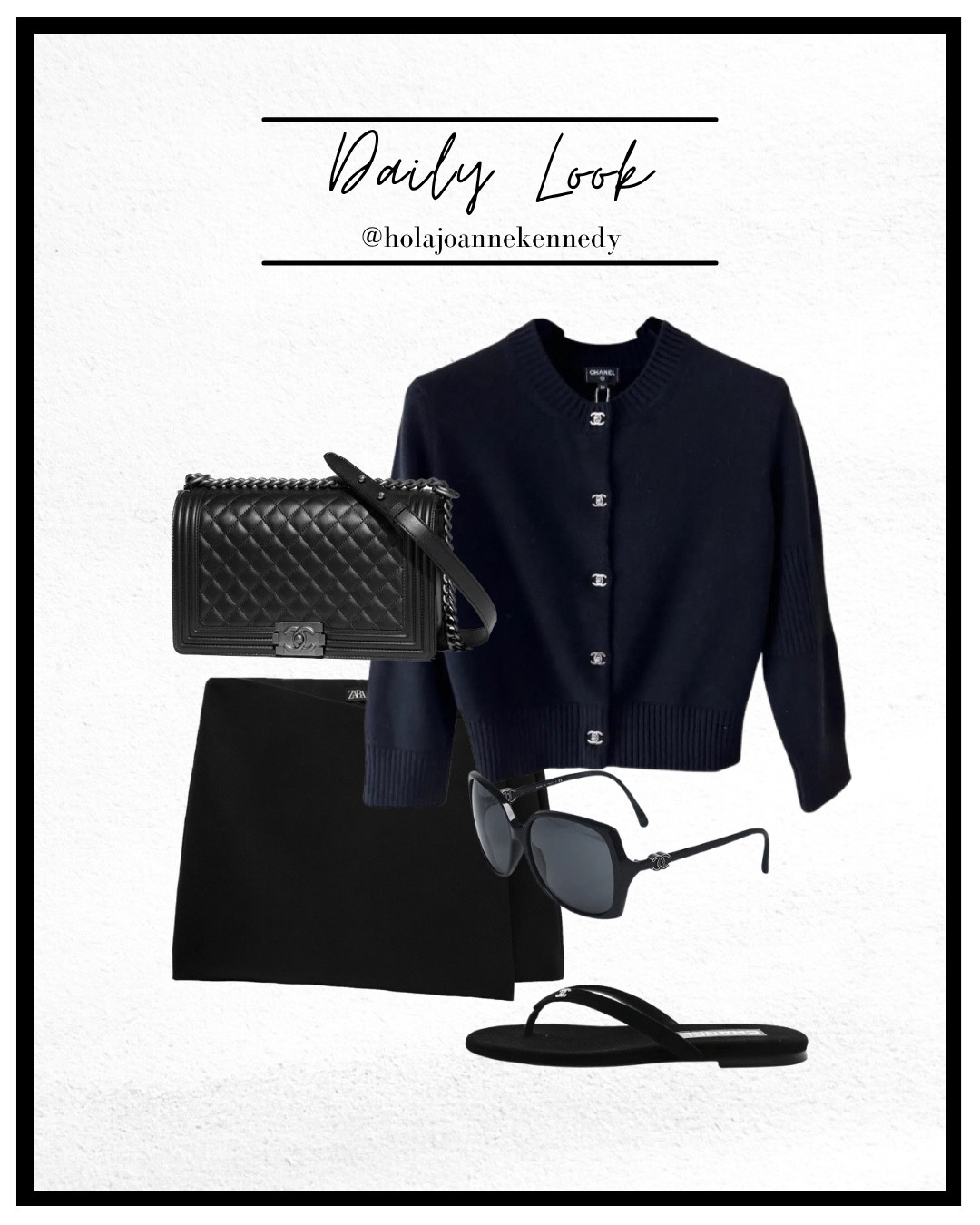 black skort, zara skort, black cardigan outfit, cropped cardigan, cashmere cardigan, Chanel inspired outfit, luxury fashion, quiet luxury aesthetic, old money style, monochrome outfit, black outfit inspiration, silver hardware bag, designer bag style, Chanel boy bag, designer accessories, timeless wardrobe, elegant style, elevated basics, capsule wardrobe, classic fashion, minimalist style, luxury accessories, black and silver outfit, chic everyday style, sophisticated outfit

#LTKstyletip #LTKsummer #LTKuk