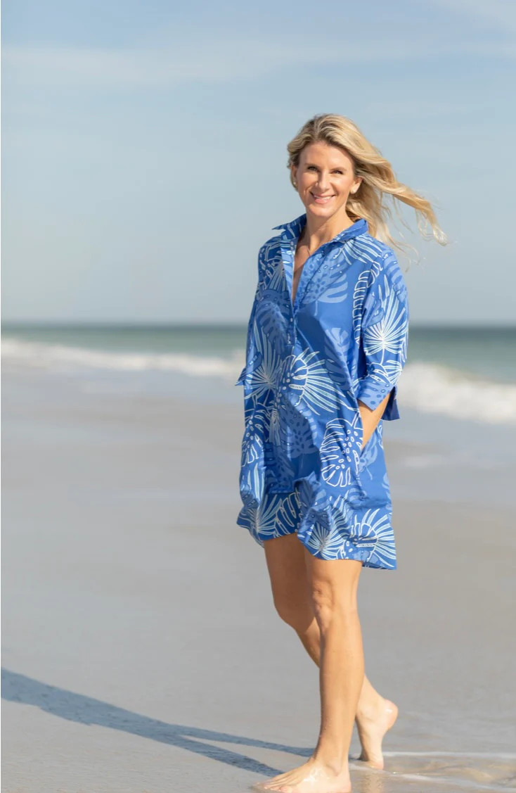 navyBLEU x Sailor Sailor Palm Tunic Coverup | navyBLEU LLC