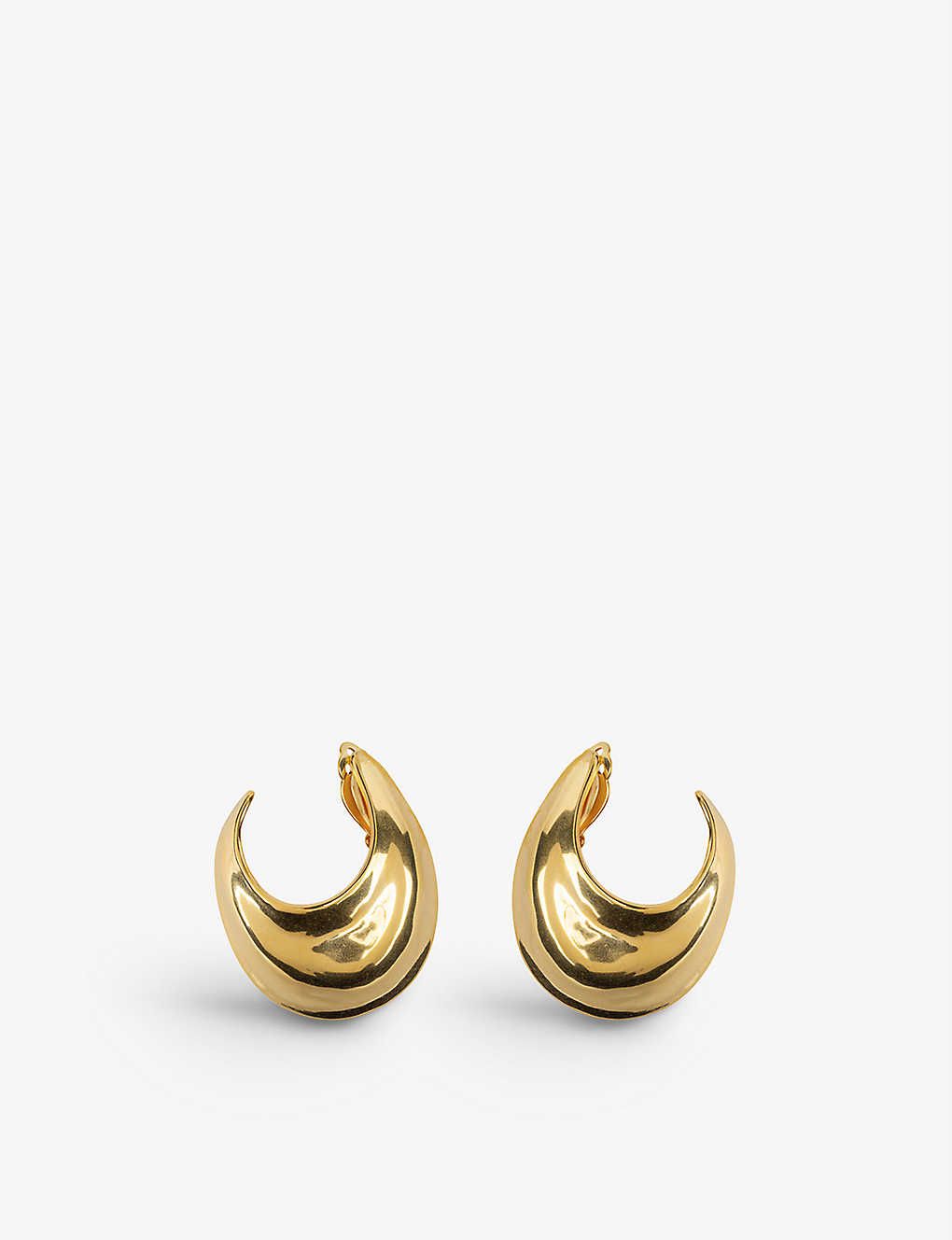 Sabine 14ct recycled yellow-gold vermeil hoop earrings | Selfridges